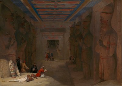 Sala Hipóstila del Gran Templo de Abu Simbel, Egipto de David Roberts