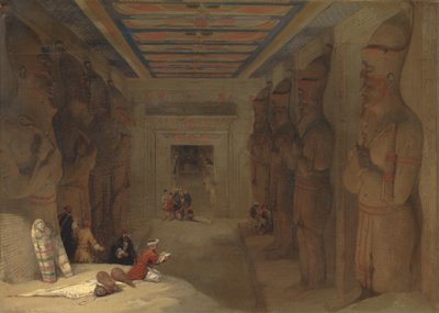 Sala Hipóstila del Gran Templo de Abu Simbel, Egipto de David Roberts