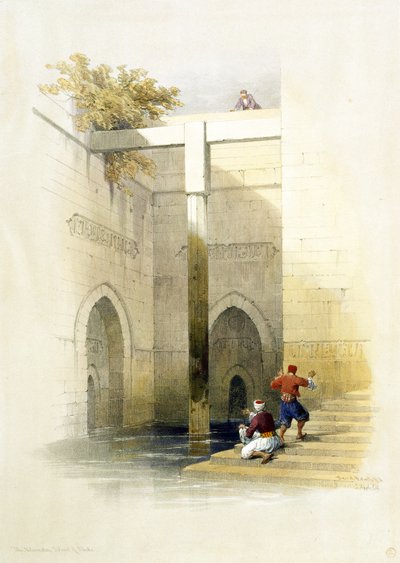 El Nilómetro en la isla de Al-Rawdah, El Cairo, de Egipto y Nubia, Vol.3 de David Roberts