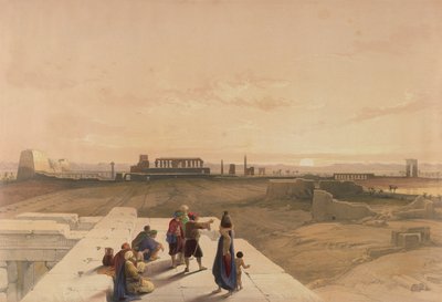 Las ruinas de Karnak desde el oeste, de Egipto y Nubia, Vol.1 de David Roberts