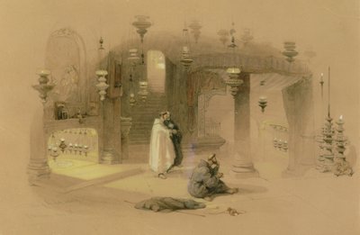 El Santuario de la Sagrada Natividad, Belén, 1839 de David Roberts