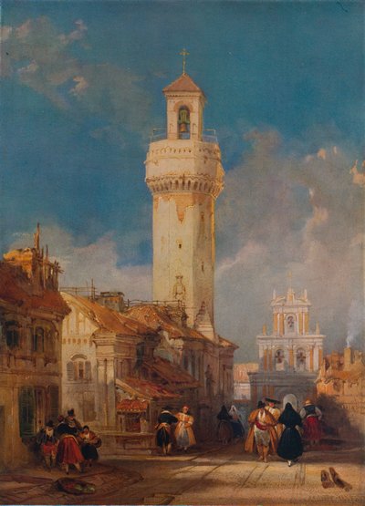 La torre de la iglesia de San Nicolás de la Villa, Córdoba, 1834 de David Roberts