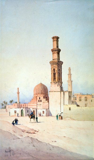 Tumba de los Califas, El Cairo, c. 1907 de David Roberts