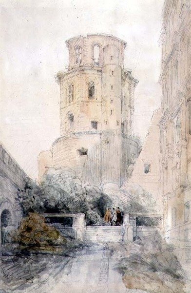 Torre en Heidelberg, c.1830 de David Roberts