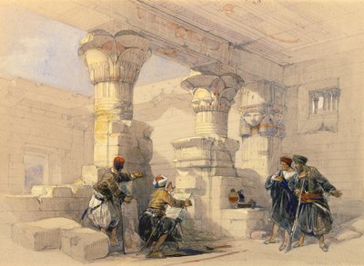 Vista desde el Pórtico de Dayr E Medeeneh, Tebas de David Roberts