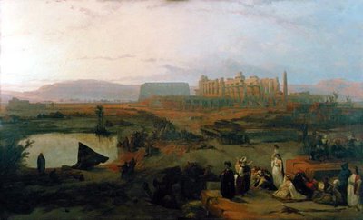 Vista de las ruinas del templo de Karnak de David Roberts