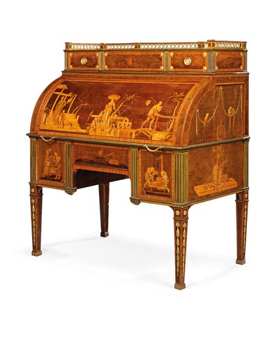 Bureau cilíndrico mecánico, Neuwied, c.1776-79 de David Roentgen
