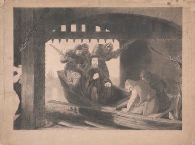 Duque de Gloucester llevado a la Puerta del Agua de Calais, 1380 de David Scott