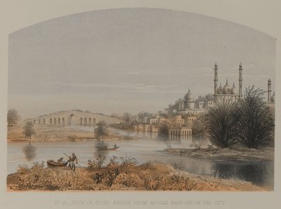 Vista del Puente de Piedra desde el extremo de la ciudad de Moosah Bagh de David Scott Lieutenant Colonel (after) Dodgson