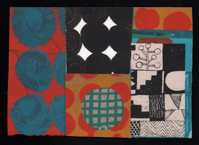 Constelación atómica, 2023 (pintura y collage) de David Shillinglaw