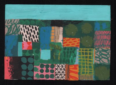 Estudio de campo, 2023 (pintura y collage) de David Shillinglaw
