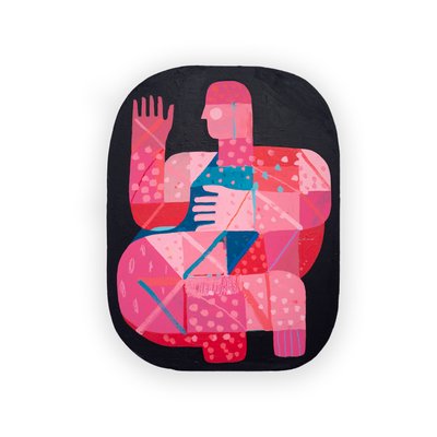 Nuclearus 1, 2023 (pintura y collage) de David Shillinglaw