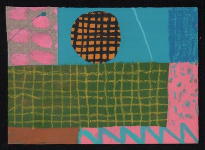 Sky Line Lawn, 2023 (pintura y collage) de David Shillinglaw