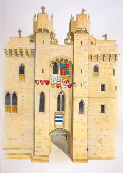 Casa de la puerta del castillo de Hylton, Sunderland, Tyne y Wear, siglo XV c. 2005 de David Simon