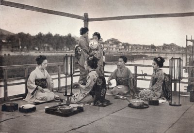 Una Comida Japonesa, c. 1903 de David Stevenson and Co