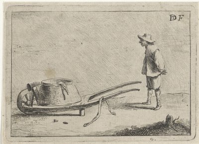 Hombre en una carretilla de David Teniers (II)