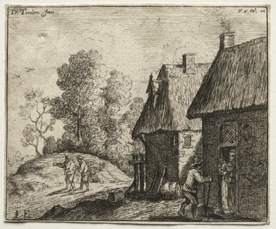Campesino Hablando con una Mujer de David Teniers