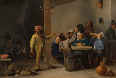 Campesinos celebrando la Noche de Reyes, 1635 de David Teniers II