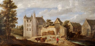 Vista de la casa del artista De Dry Token cerca de Perck de David Teniers II