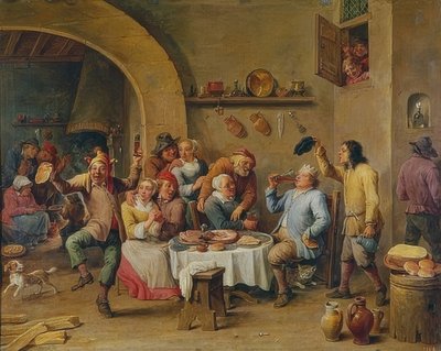 El rey bebe (Le Roi Boit) de David Teniers the Elder