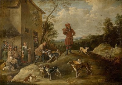 Cazadores descansando de David Teniers the Elder