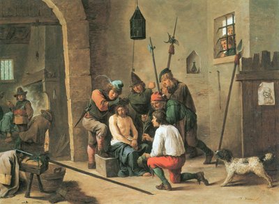 Holandés: La corona de espinas Hombre de dolores de David Teniers the Younger
