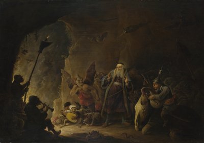 El hombre rico siendo llevado al infierno de David Teniers the Younger