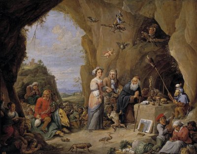La tentación de San Antonio, mediados del siglo XVII de David Teniers the Younger