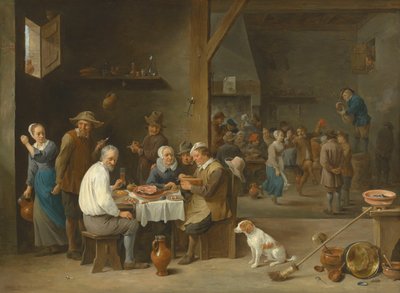La cena del jamón de David Teniers the Younger