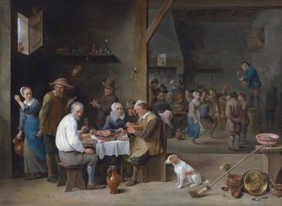 La cena del jamón de David Teniers the Younger