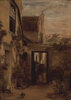 Un jardín amurallado en la parte trasera de una casa de David Wilkie
