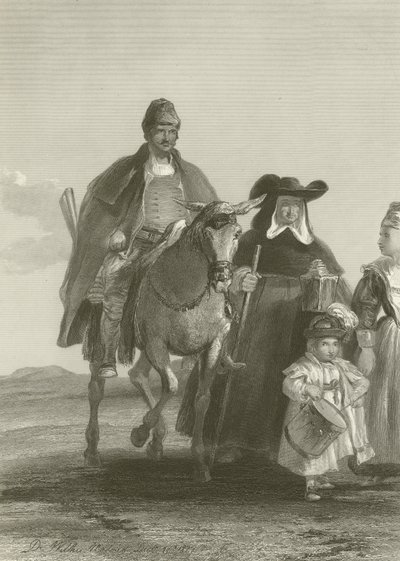 Grupo de figuras entrando en Madrid de David Wilkie