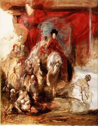 La Reina Victoria a caballo de David Wilkie