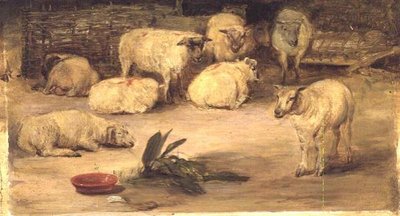 Diez Ovejas en un Corral de David Wilkie