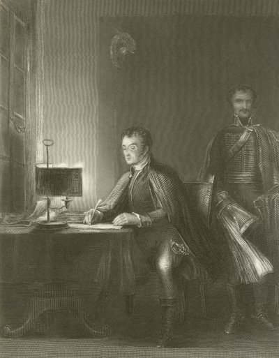 El Duque de Wellington escribiendo sus despachos de David Wilkie