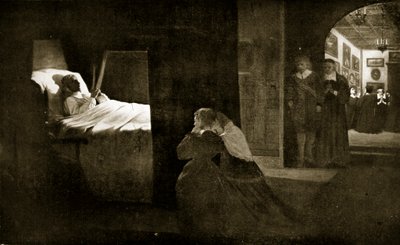 La muerte de Cromwell, 1658, ilustración de 