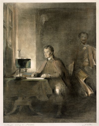 Wellington escribe sus despachos de David Wilkie