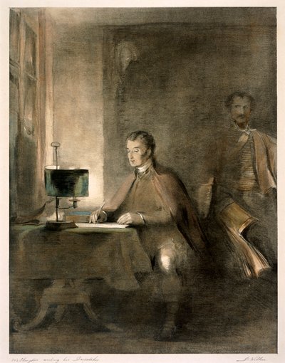 Wellington Escribiendo Sus Despachos, c. 1836 de David Wilkie