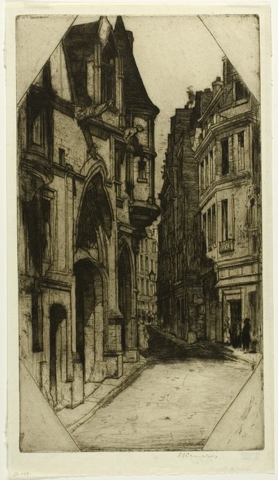 Hôtel de Sens, lámina tres del Conjunto de París de David Young Cameron