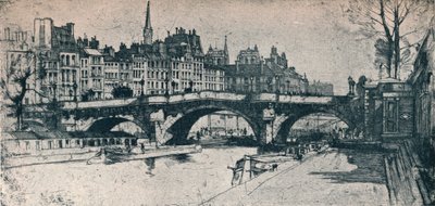 Pont Neuf: placa uno del Conjunto de París, 1904 de David Young Cameron