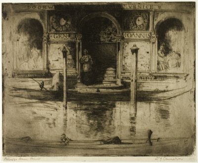 La puerta del palacio, lámina 22 del Conjunto del Norte de Italia de David Young Cameron