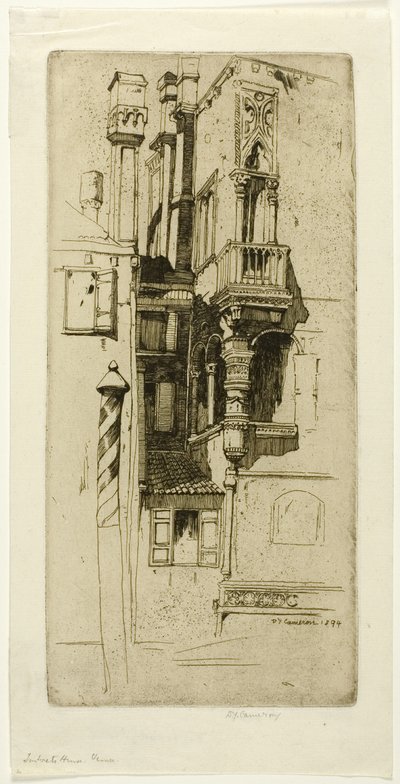 Casa de Tintoret, plato seis del Conjunto Norte de Italia de David Young Cameron