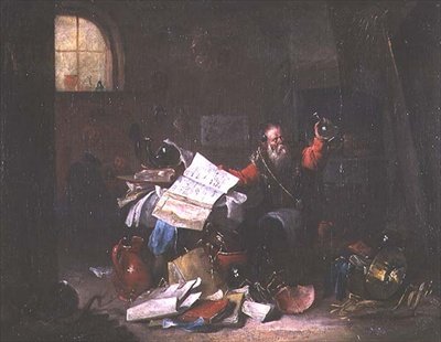 El alquimista de David the Elder Teniers