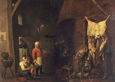 El interior de una casa rústica, c.1640 de David the Elder Teniers