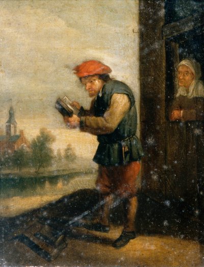 Vista, c.1800 (óleo sobre tabla) de David the Younger (after) Teniers