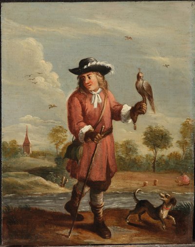Una alegoría de los cuatro elementos: Aire (óleo sobre tabla) de David the Younger (follower of) Teniers