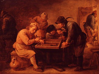 Un juego de tric-trac de David Teniers the Younger