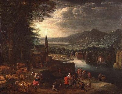 Un extenso paisaje montañoso de David Teniers the Younger