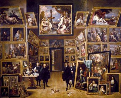 Archiduque Leopoldo Guillermo en su Galería de Pinturas, c.1647 de David Teniers the Younger