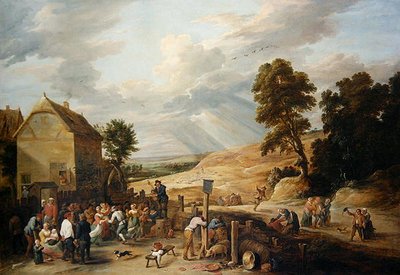 Baile campestre frente a una posada de David Teniers the Younger